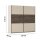 Schwebetürenschrank Marbella champagner Atlantic Oak dunkel 218/210/59 cm
