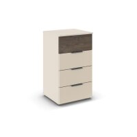 Kommode Marbella champagner / Atlantic Oak dunkel 47/81/42 cm