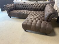 Ecksofa Chesterford Echt Leder braun 266x192 cm