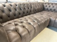 Ecksofa Chesterford Echt Leder braun 266x192 cm