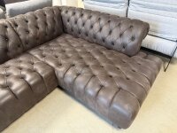 Ecksofa Chesterford Echt Leder braun 266x192 cm