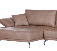 Ecksofa Brisbane Echtleder braun Schneklellänge: 165x322 cm