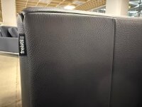 Freistil Ecksofa 180 links Leder schwarz 8006 Winkelfuß chrom