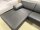 Freistil Ecksofa 180 links Leder schwarz 8006 Winkelfuß chrom