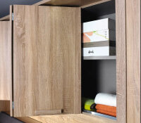 Schlafzimmer Set Lindau Kleiderschrank Bett Eiche Sonoma Spiegel