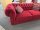 Sofa 3-Sitzer Chesterfield Samt rot ca. 198 cm