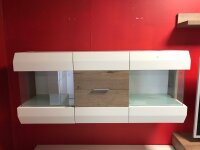 Wohnwand 2 Light Line 2 weiß Lack Kanada Eiche...