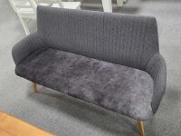 Polsterbank Oklahoma Anthrazit Wildeiche massiv ca. 157/90/ 60  cm