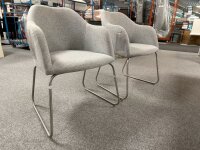 2er Set Sessel Theo silbergrau ca. 60/85/63 cm