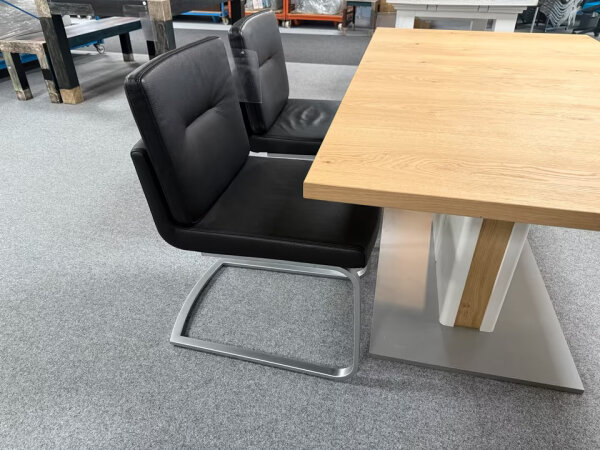 Rolf Benz  2er Set Freischwinger STU-FS 625 Leder schwarz