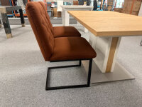 2er Set Stuhl Sixty kupfer Metallgestell schwarz matt