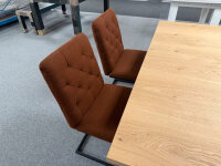 2er Set Stuhl Sixty kupfer Metallgestell schwarz matt