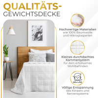 Gewichtsdecke 135x200  6kg Therapiedecke gegen Schlafstörung und Anti-Stress