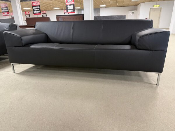 Rolf Benz Sofa Freistil 180/200 Leder schwarz 8006