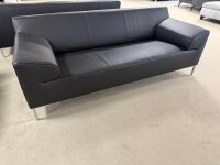 Rolf Benz Sofa Freistil 180/200 Leder schwarz 8006