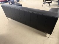 Rolf Benz Sofa Freistil 180/200 Leder schwarz 8006