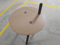 Freistil Couchtisch 196 Fichte Durchmesser 45 cm Dreibein graphitgrauRolf Benz