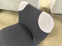 Freistil Rolf Benz Sessel mit Hocker 171 schwarzgrau hellgrau