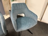 2er Set Armlehnenstuhl Moreda Jade Gestell Metall schwarz...