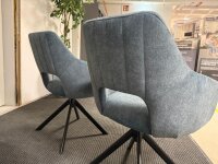 2er Set Armlehnenstuhl Moreda Jade Gestell Metall schwarz Caravaggio Jade