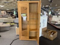 Vitrine II Gaja WZ-0315 Wildeiche massiv naturstabverleimt, Front Hirnholz-Elemente, 106/201/40