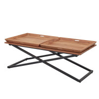 Couchtisch Allround Tischplatte 2 Tabletts Akazie massiv