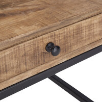 Couchtisch Alison Mango massiv 100x60 Gestell schwarz