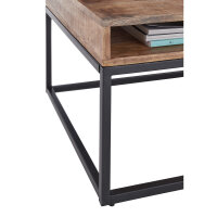 Couchtisch Alison Mango massiv 100x60 Gestell schwarz