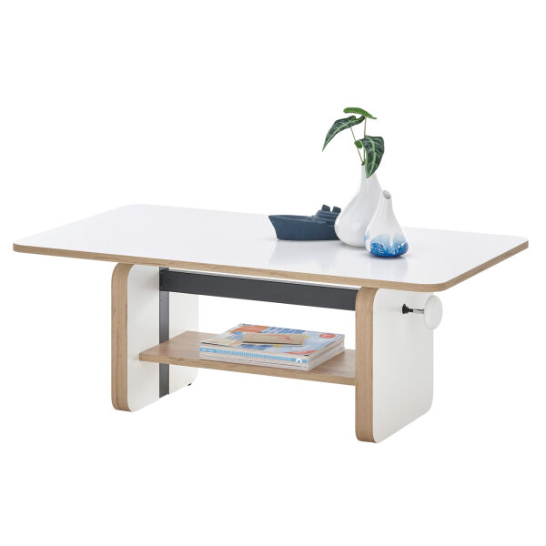 Couchtisch Astana höhenverstellbar weiß 110 x 65
