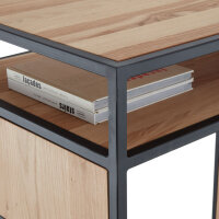 Bartisch Carlos Eiche massiv geölt Metallgestell schwarz