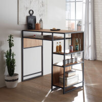 Bartisch Carlos Eiche massiv geölt Metallgestell schwarz