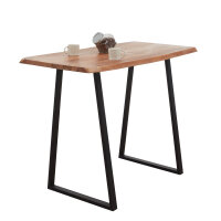 Bartisch Stehtisch Goa Akazie massiv Baumkante 140x77cm