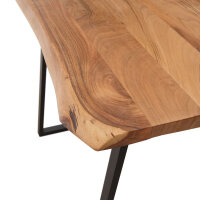 Bartisch Stehtisch Goa Akazie massiv Baumkante 140x77cm