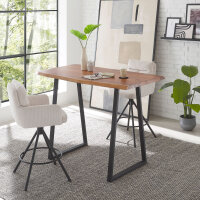 Bartisch Stehtisch Goa Akazie massiv Baumkante 140x77cm