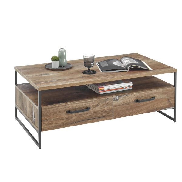 Couchtisch Livin Kansas flagstaff dunkel Metall schwarz 110x60