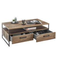 Couchtisch Livin Kansas flagstaff dunkel Metall schwarz 110x60