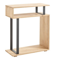 Konsole Lucio Eiche massiv geölt Metallgestell schwarz