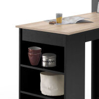 Bartisch Stehtisch Black Regal Sonoma Eiche schwarz