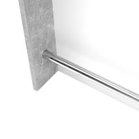 Bartisch Planter Flaschenregal 2 Schiebetüren Beton weiß Dekor