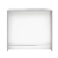 Bartisch Planter Flaschenregal 2 Schiebetüren Beton weiß Dekor