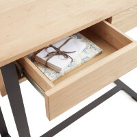 Konsole Tadeo Eiche massiv geölt Metallgestell schwarz