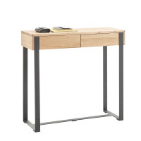 Konsole Tadeo Eiche massiv geölt Metallgestell schwarz