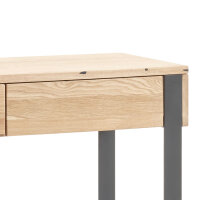 Konsole Tadeo Eiche massiv geölt Metallgestell schwarz