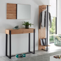 Garderobenset Tadeo 3-teilig Eiche massiv