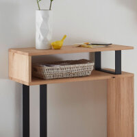 Garderobenset Lucio 2-teilig, Eiche massiv Metallgestell schwarz