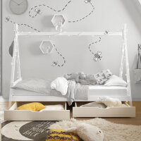 Schubkasten 2er Set für Kinderbett Sora Kiefer...