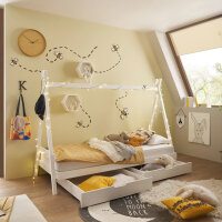 Schubkasten 2er Set für Kinderbett Sora Kiefer massiv weiß