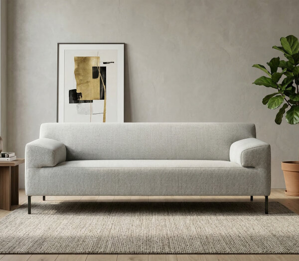 Rolf Benz Sofa Freistil 180 Stoff 3046 lichtgrau Breite 220 cm