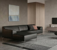 ROLF BENZ Ecksofa Freistil 180 links Leder schwarz...