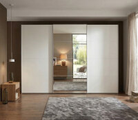 Schwebetürenschrank Ernie Weiß mit Spiegel 270 cm